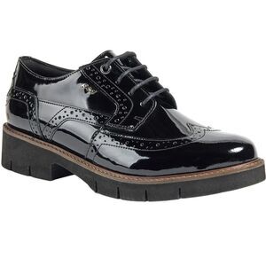 POD Womens/Ladies Kacey Leather Brogues / Black